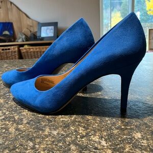 INC Royal Blue velvet High Heels
